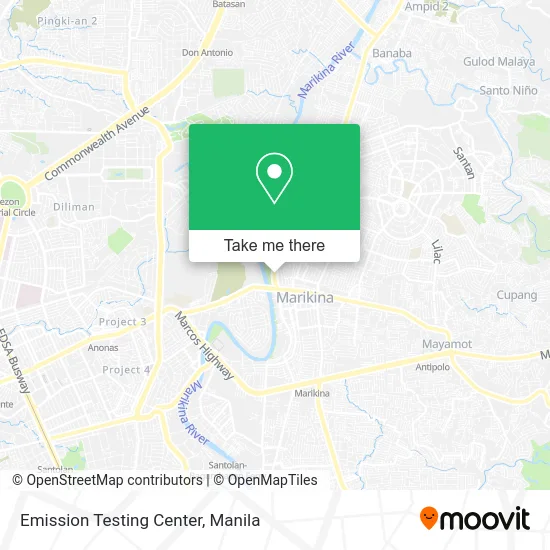 Emission Testing Center map