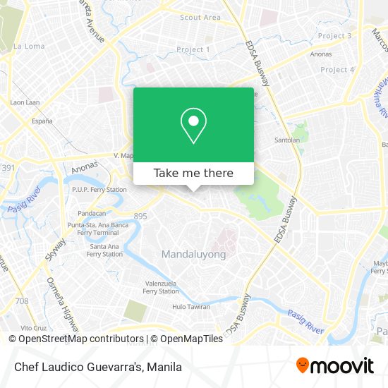 Chef Laudico Guevarra's map