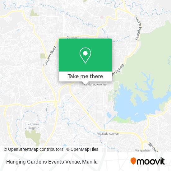 Hanging Gardens Events Venue map
