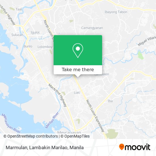 Marmulan, Lambakin Marilao map
