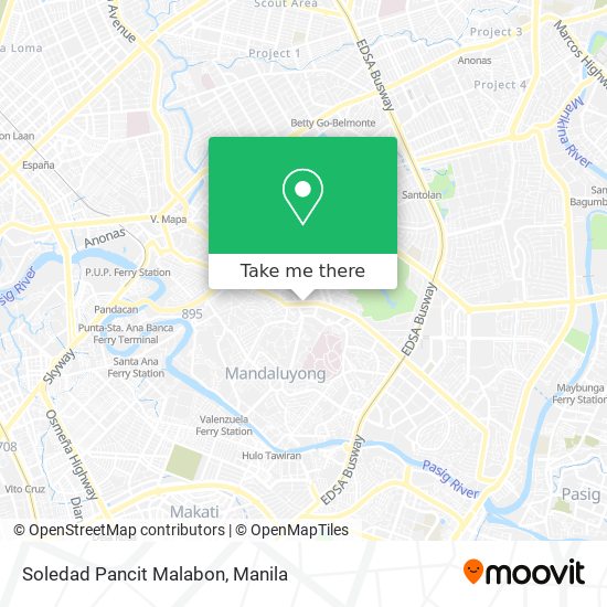 Soledad Pancit Malabon map