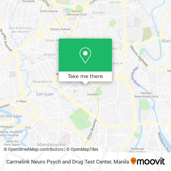 Carmelink Neuro Psych and Drug Test Center map
