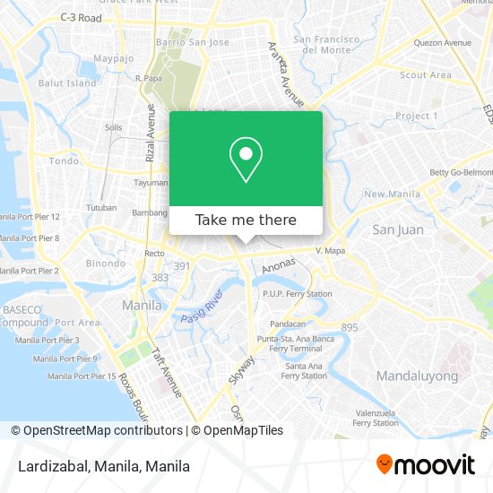 Lardizabal, Manila map