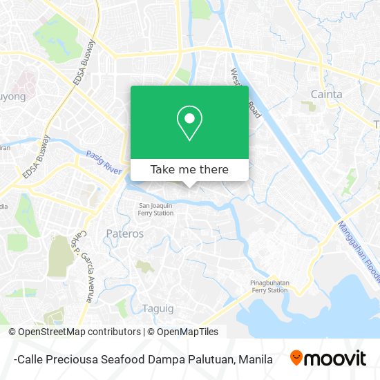 -Calle Preciousa Seafood Dampa Palutuan map