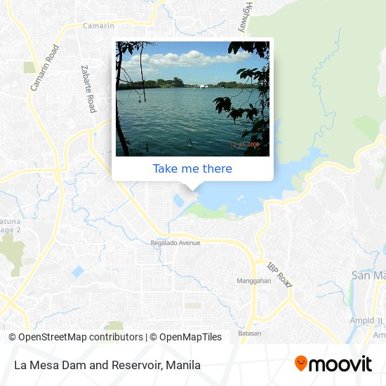 La Mesa Dam and Reservoir map