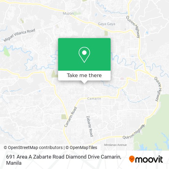 691 Area A Zabarte Road Diamond Drive Camarin map