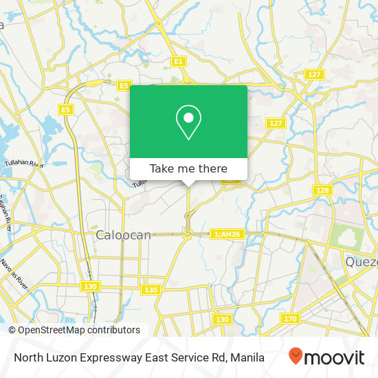 North Luzon Expressway East Service Rd map