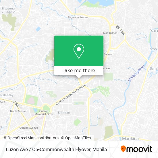 Luzon Ave / C5-Commonwealth Flyover map