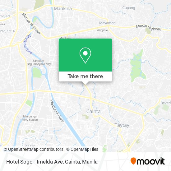 Hotel Sogo - Imelda Ave, Cainta map