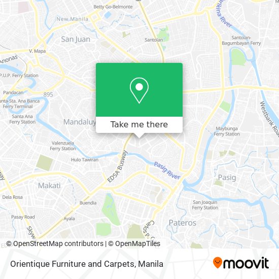 Orientique Furniture and Carpets map