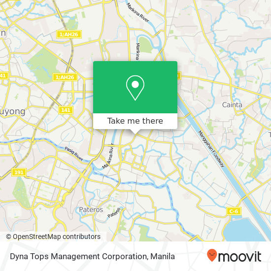 Dyna Tops Management Corporation map