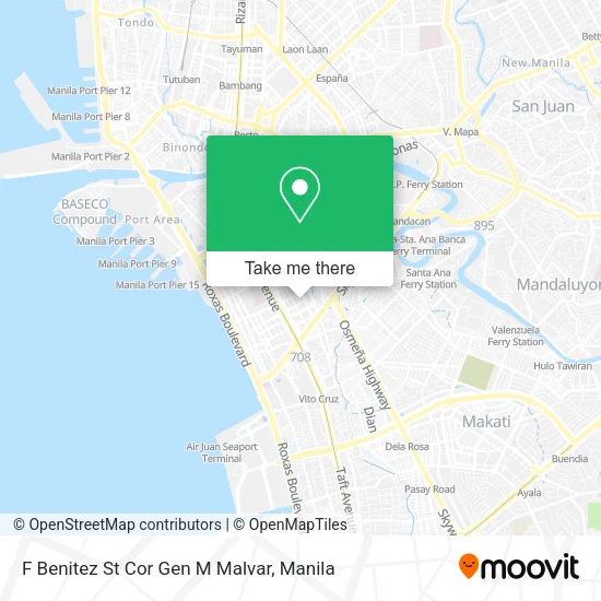 F Benitez St Cor Gen M Malvar map