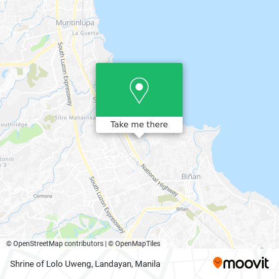 Shrine of Lolo Uweng, Landayan map