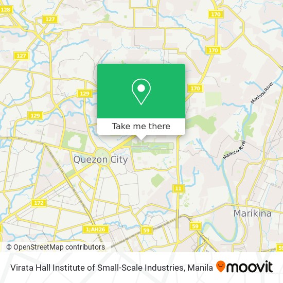 Virata Hall Institute of Small-Scale Industries map