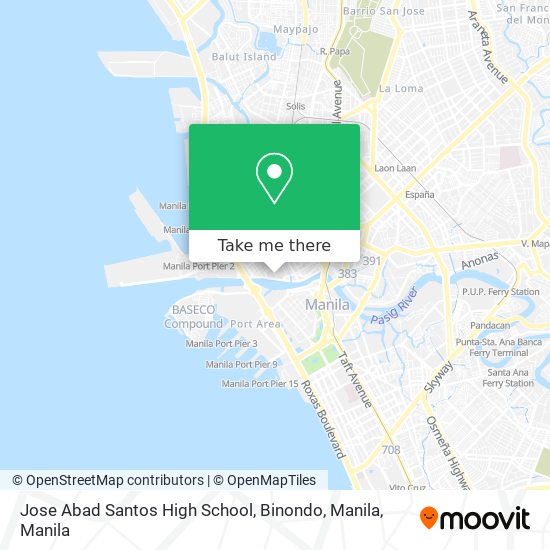 Jose Abad Santos High School, Binondo, Manila map