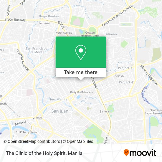 The Clinic of the Holy Spirit map