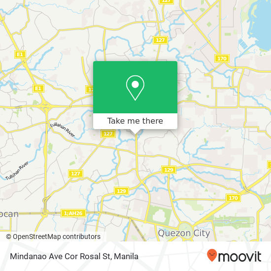 Mindanao Ave Cor Rosal St map