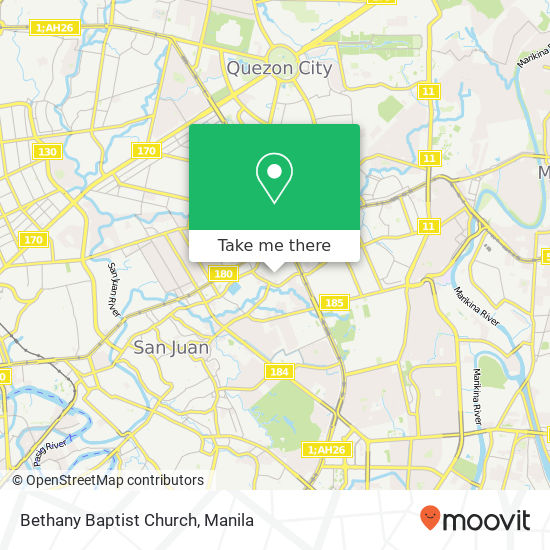 Bethany Baptist Church map