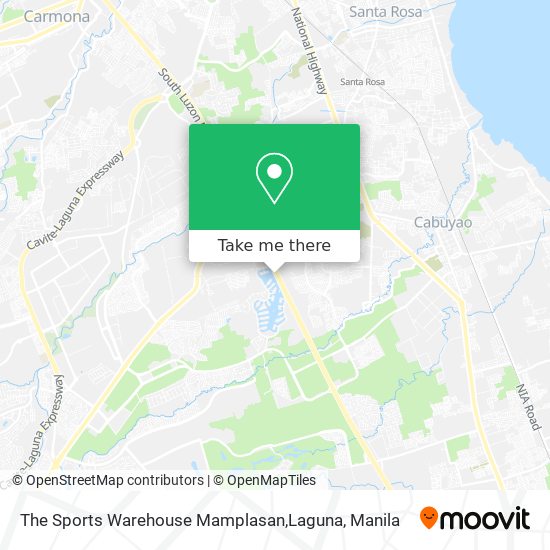 The Sports Warehouse Mamplasan,Laguna map