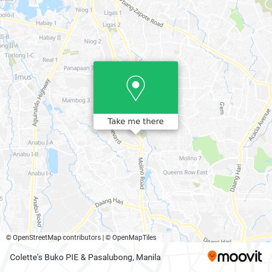 Colette's Buko PIE & Pasalubong map