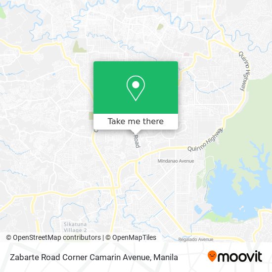 Zabarte Road Corner Camarin Avenue map