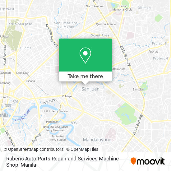 Ruben's Auto Parts Repair and Services Machine Shop map