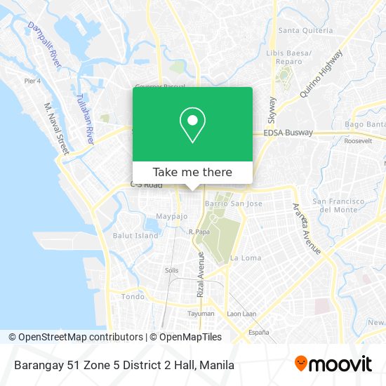 Barangay 51 Zone 5 District 2 Hall map