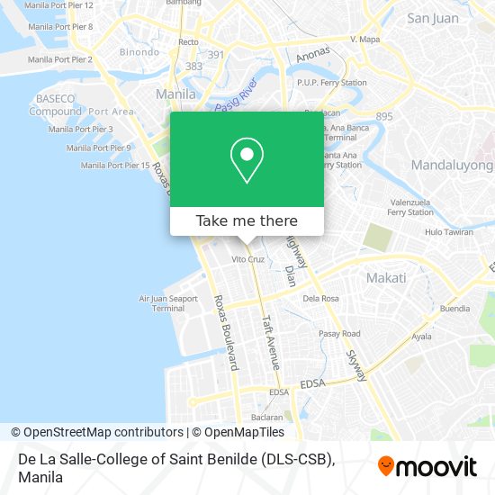 De La Salle-College of Saint Benilde (DLS-CSB) map