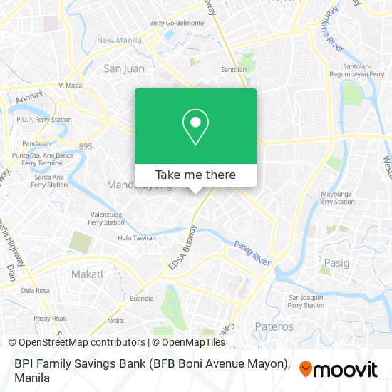 BPI Family Savings Bank (BFB Boni Avenue Mayon) map