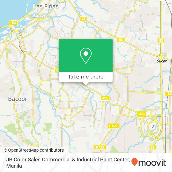 JB Color Sales Commercial & Industrial Paint Center map