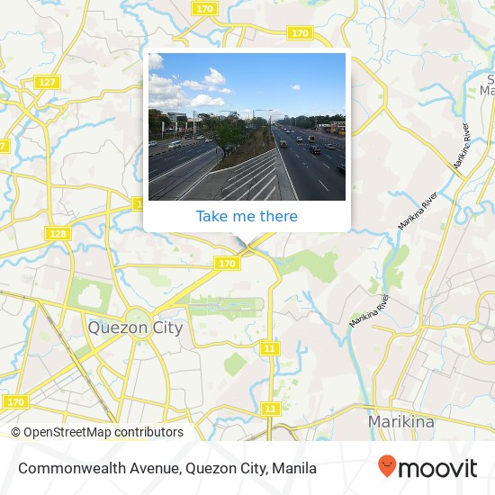 Commonwealth Avenue, Quezon City map