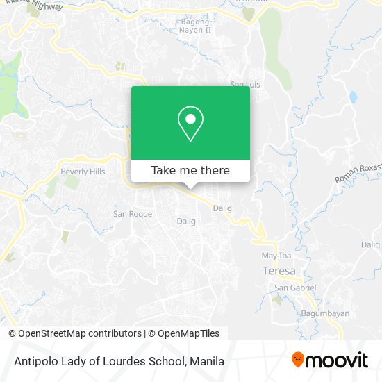 Antipolo Lady of Lourdes School map