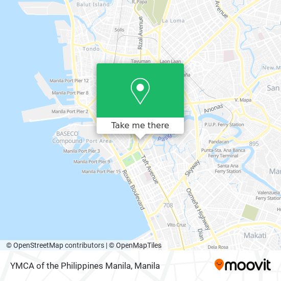 YMCA of the Philippines Manila map