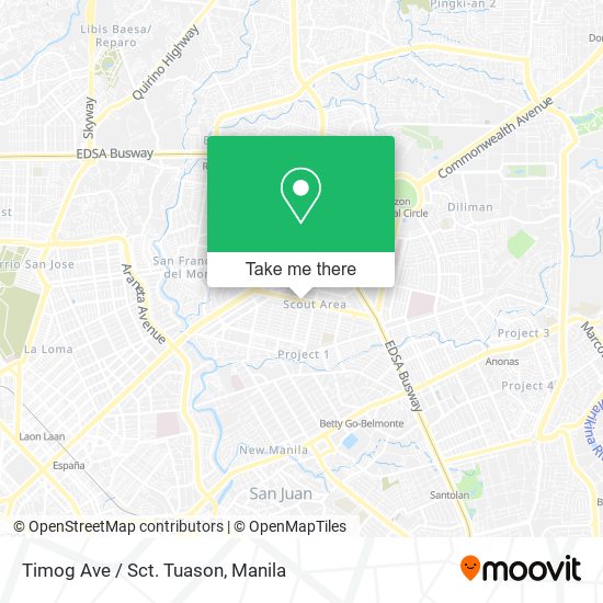 Timog Ave / Sct. Tuason map