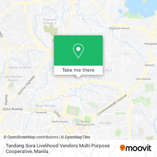 Tandang Sora Livelihood Vendors Multi-Purpose Cooperative map
