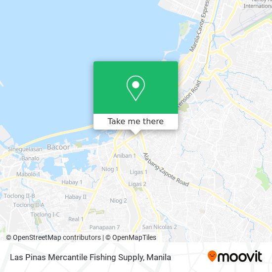 Las Pinas Mercantile Fishing Supply map