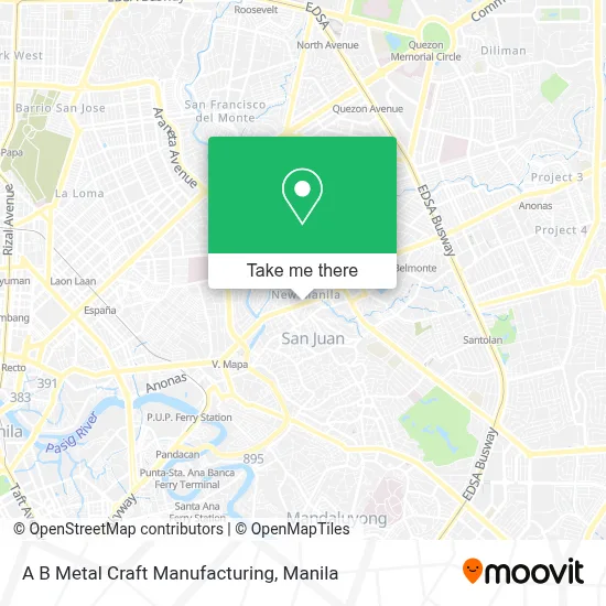 A B Metal Craft Manufacturing map