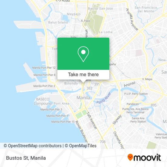 Bustos St map
