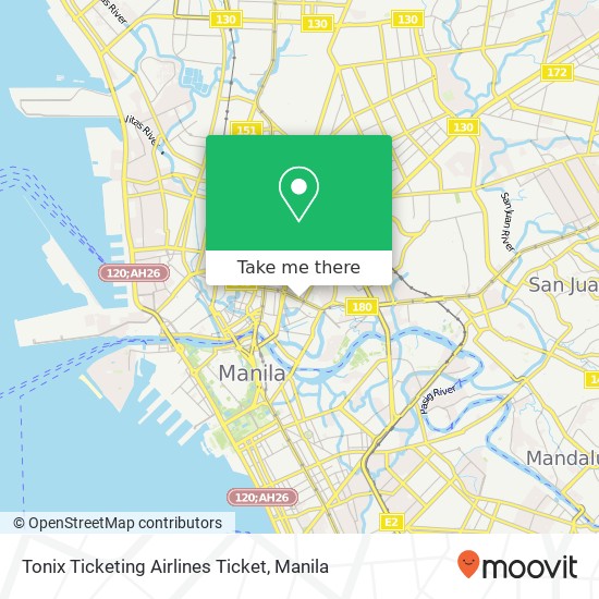Tonix Ticketing Airlines Ticket map