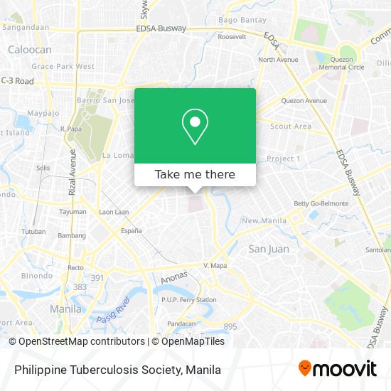 Philippine Tuberculosis Society map