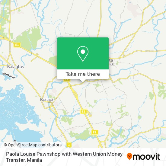 Paola Louise Pawnshop with Western Union Money Transfer map