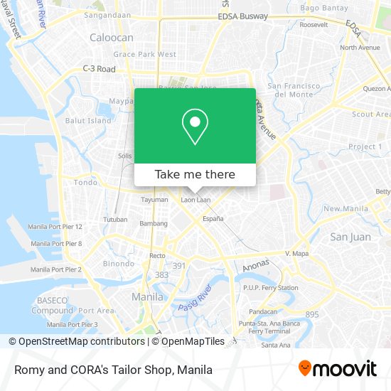 Romy and CORA's Tailor Shop map
