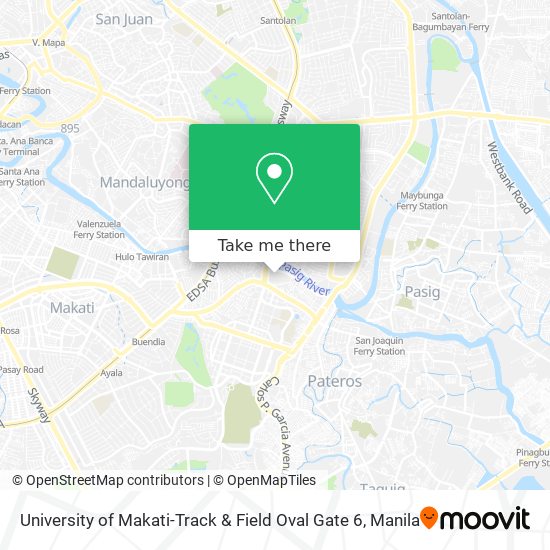 University of Makati-Track & Field Oval Gate 6 map