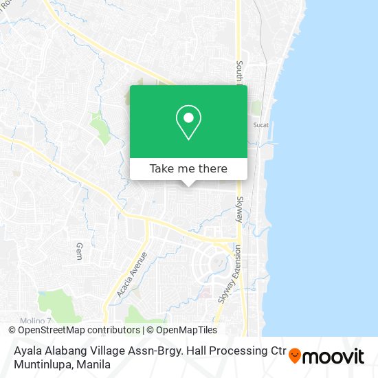 Ayala Alabang Village Assn-Brgy. Hall Processing Ctr Muntinlupa map
