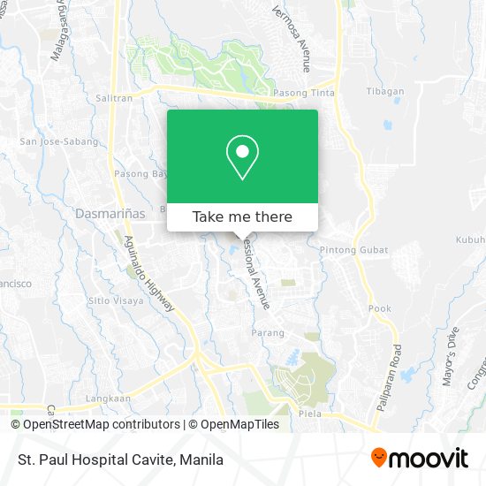 St. Paul Hospital Cavite map