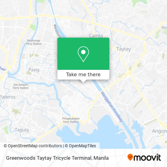 Greenwoods Taytay Tricycle Terminal map