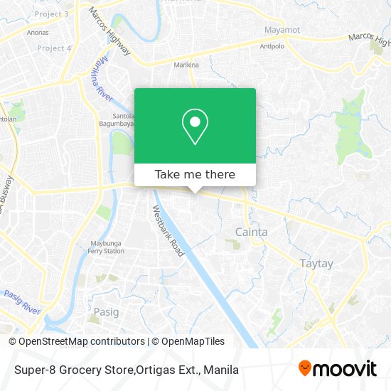 Super-8 Grocery Store,Ortigas Ext. map