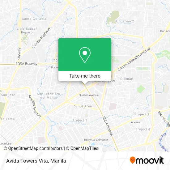 Avida Towers Vita map