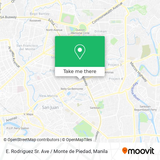 E. Rodriguez Sr. Ave / Monte de Piedad map