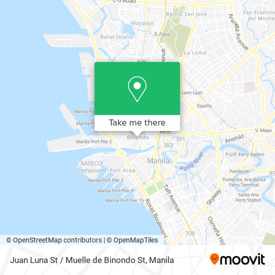 Juan Luna St / Muelle de Binondo St map